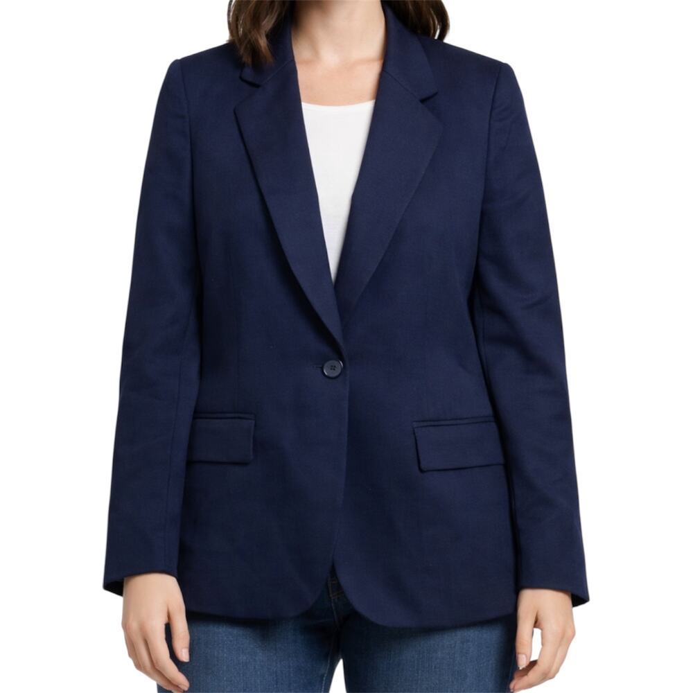 Pendleton 100% Virgin Wool Blazer Suit Sports Coat Flap Pockets Navy Blue 14